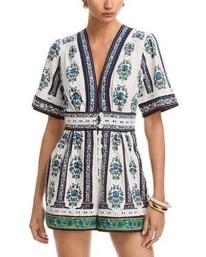FARM Rio Manoela Off Romper - Blue
