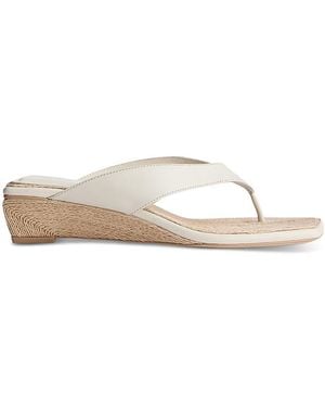 Rag & Bone Jo Thong Wedge Sandals - White