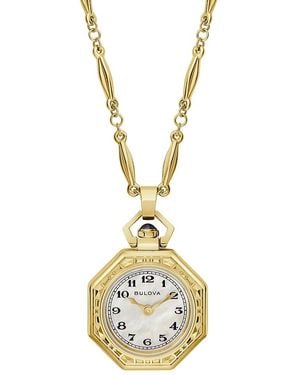 Bulova Limited Edition 150Th Anniversary Classic Rubaiyat Pendant Watch, 25.5Mm - Metallic