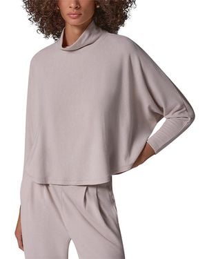 Donna Karan Weekend Brushed Jersey Dolman Sleeve Top - Gray