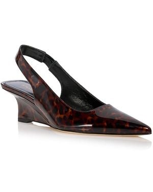 Stuart Weitzman Vinnie 50 Wedge Pumps - Brown