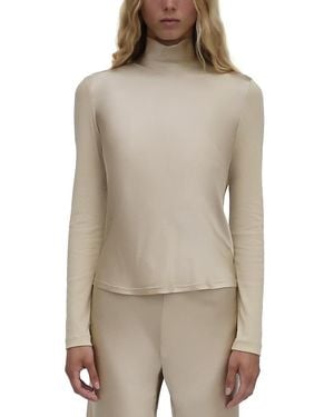 Rosetta Getty Bias Turtleneck Top - Natural