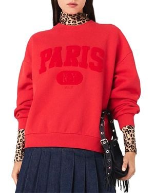 Maje Paris Ny Lettering Sweatshirt - Red