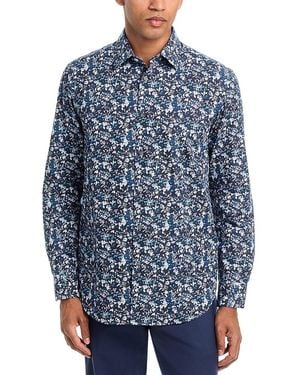 Paul Smith Scattered Floral Print Shirt - Blue