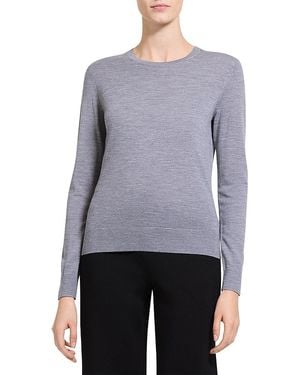 Theory Merino Wool Crewneck Sweater - Blue