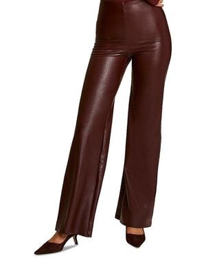 Commando Faux Leather Wide Leg Pants - Brown
