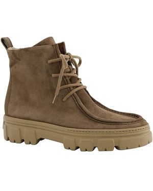 Paul Green Febe Patent Leather Ankle Boots - Brown