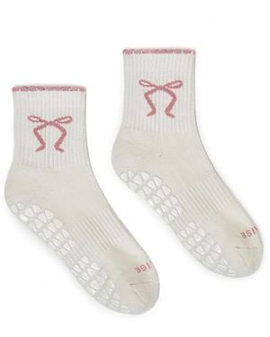 Fraise Grip Sock - White