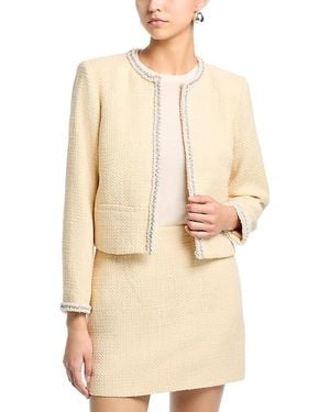 Aqua Pearl Tweed Blazer - Natural