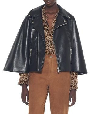 AS by DF Faith Recycled Leather Moto Cape - Blue