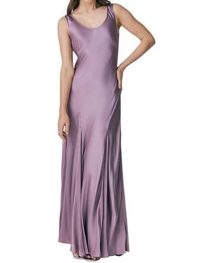 Ghost Willow Satin Maxi Sip Dress - Purple