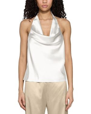EB DENIM Cassia Halter Tank Top - White