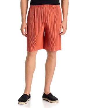 Homme Plissé Issey Miyake August Plisse Shorts - Red