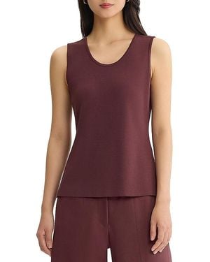 Misook Double Scoop Neck Mylana Knit Tank - Purple