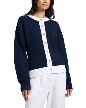 Onia Cotton Fitted Cardigan - Blue