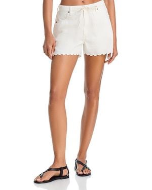 Rag & Bone Nolan Scalloped Denim Shorts - White