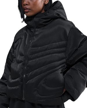 Nike Sportswear Therma Fit Oversized Swoosh Puffer Jacket - Black