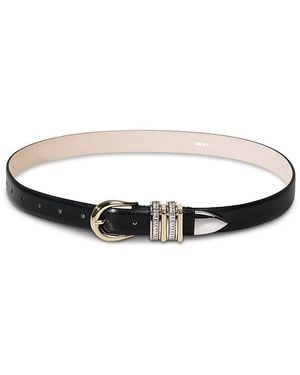 DEHANCHE Hollyhock Leather Belt - White