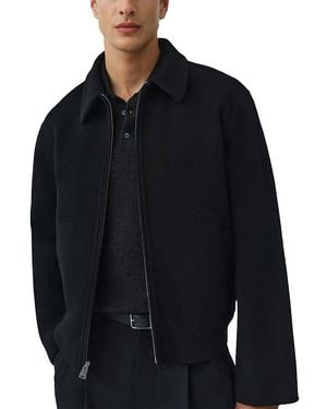 Jonathan Simkhai Quinn Zip Front Wool & Cashmere Jacket - Black