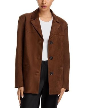 Velvet By Graham & Spencer Faux Suede Jacket - Brown