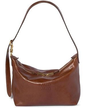 Miu Miu Spirit Nappa Leather Bag, 11.02 X 5.11 - Brown