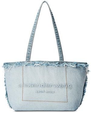 Alexander Wang Punch Medium Denim Tote Bag - Blue