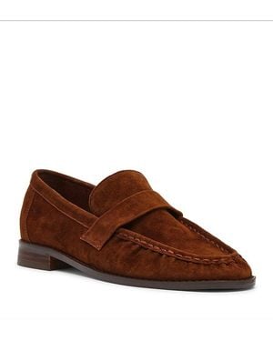 Steve Madden Ronie Leather Loafers - Brown