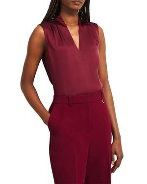 Hobbs Nina Satin Blouse - Red