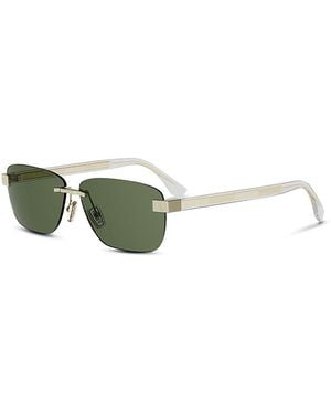 Fendi Sky Rectangular Sunglasses, 61Mm - Green