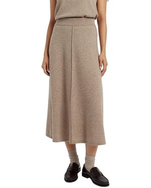 Chinti & Parker Wool Cashmere Midi Skirt - Brown