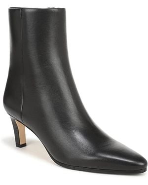 Veronica Beard Agnes Leather Ankle Boots - Black