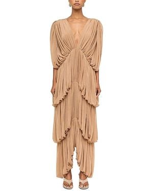 Ronny Kobo Damier Dress - Natural