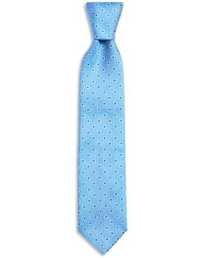 Canali Silk Classic Flower Box Tie - Blue