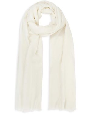 Reiss Heidi Plain Wool-Blend Lightweight Scarf - White