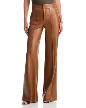 Alice + Olivia Dylan High Waist Wide Leg Pants - Brown
