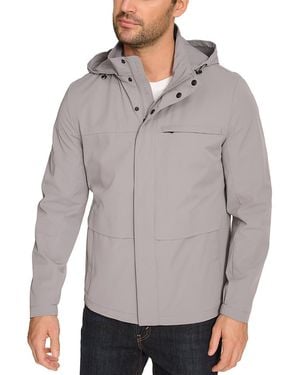 Cole Haan Hooded Windbreaker Jacket - Gray
