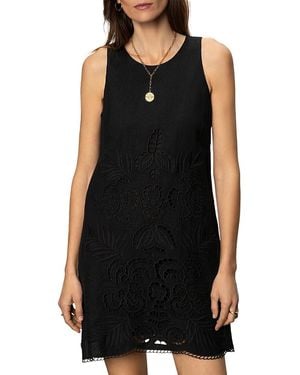 Sanctuary Embroidered Blooms Mini Dress - Black