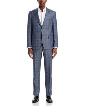 Hart Schaffner Marx Tonal Plaid New York Fit Suit - Blue