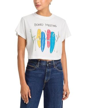 Unfortunate Portrait California Republic Crop Boyfriend Tee - Blue