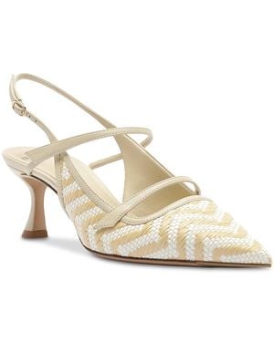 Alexandre Birman Raffia Slingback Pumps - Natural