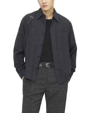 McQueen Harness Pocket Overshirt - Black