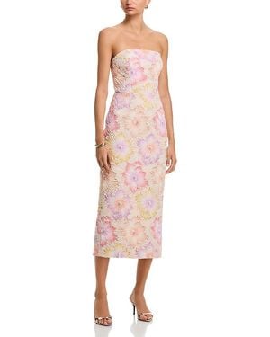 MILLY Kait Floral Embroidered Dress - Pink