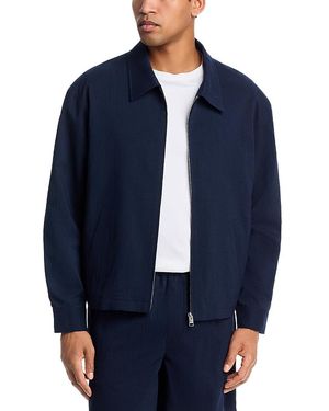 FRAME Seersucker Blouson - Blue
