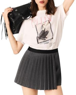 Maje Iupley Pleated Skort - Black