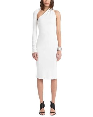 MARCELLA Manhattan One Shoulder Midi Dress - White