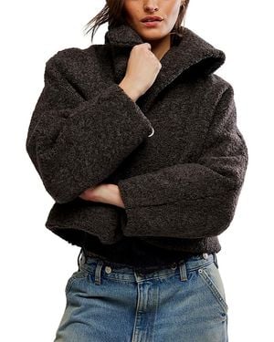 Free People Softest Touch Teddy Jacket - Black