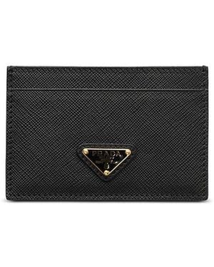 Prada Saffiano Leather Card Holder - Black