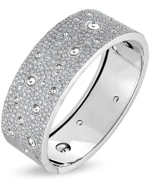 Roberto Coin 18K Pois Mois Diamond Luna Bangle Bracelet - Gray