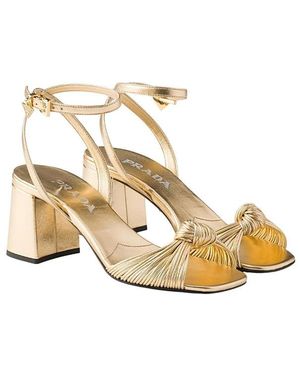 Prada Mordore Nappa Leather Sandals - Natural