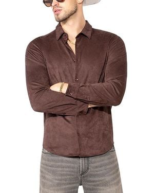 Monfrere Cooper Sueded Shirt - Brown